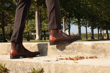 Chino trousers with men's ankle boots Brad 9 Melvin & Hamilton