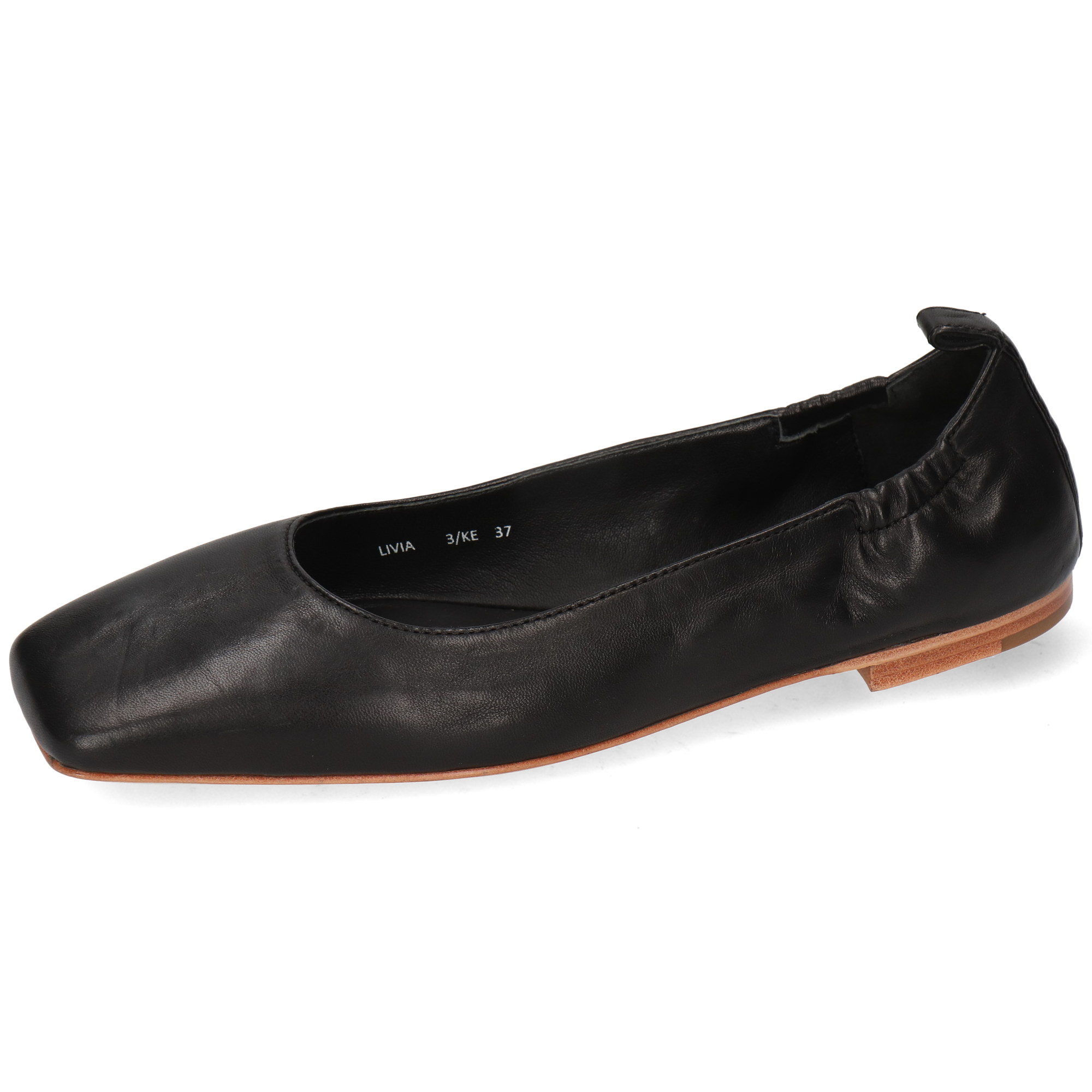 Clarks Livia Stud Ballerina Flat In Black | UK