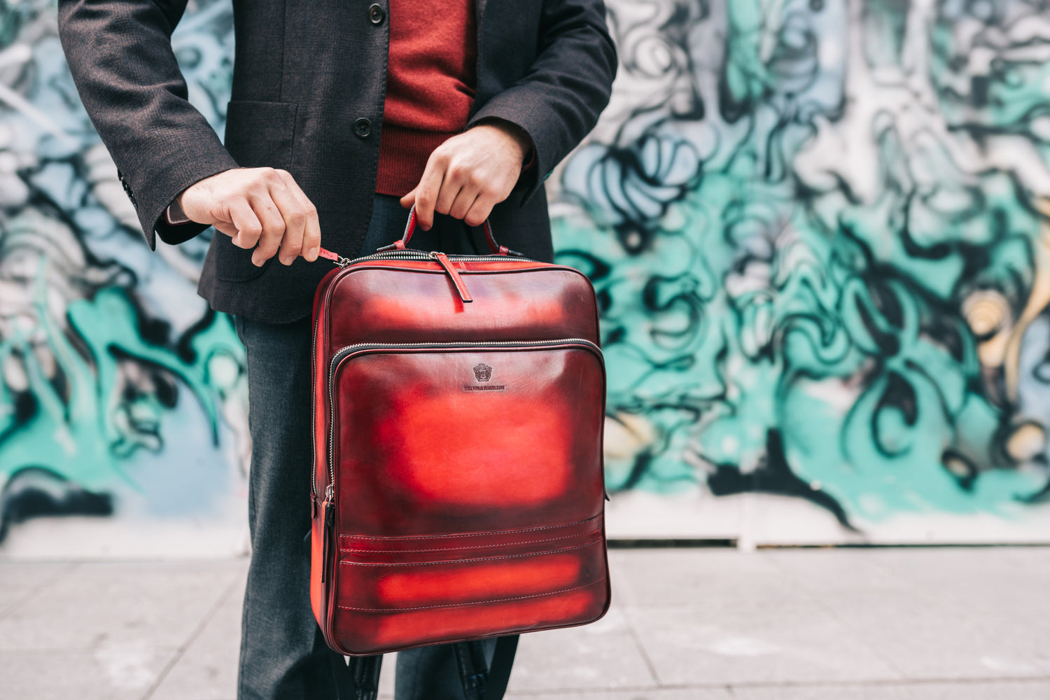 Leather backpack Sydney Melvin & Hamilton