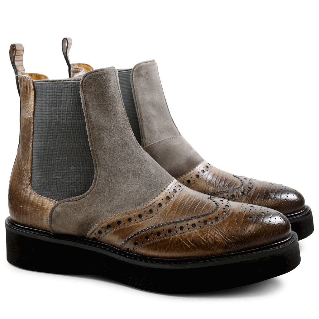 Molly 5 Guana Light Grey Suede Ice Flow Elastic Grey XL Ginger Black