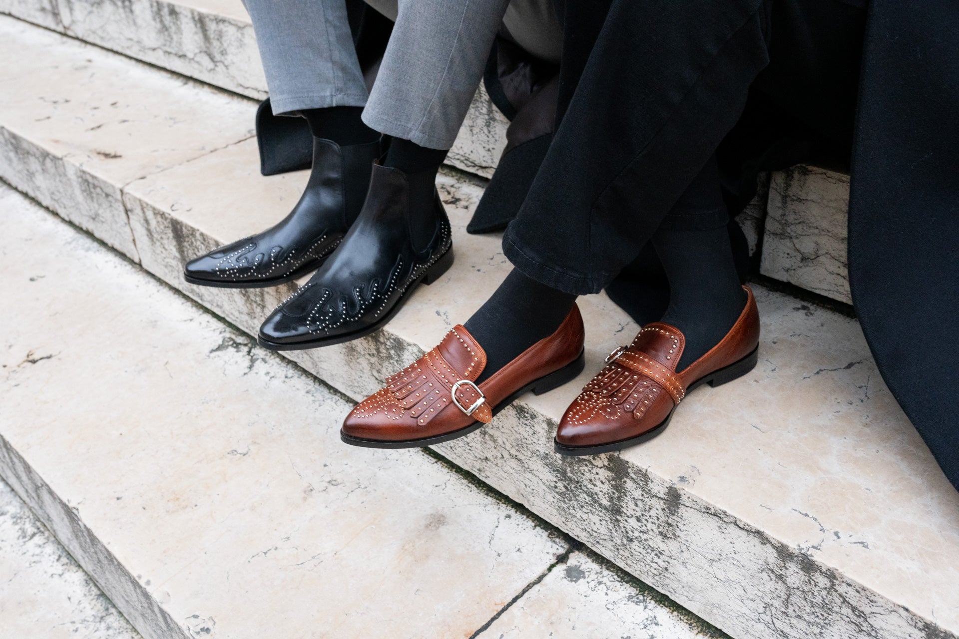 Leather shoes with metallic details - Melvin & Hamilton