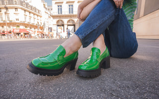Women's patent leather heeled loafers Stefy Melvin & Hamilton