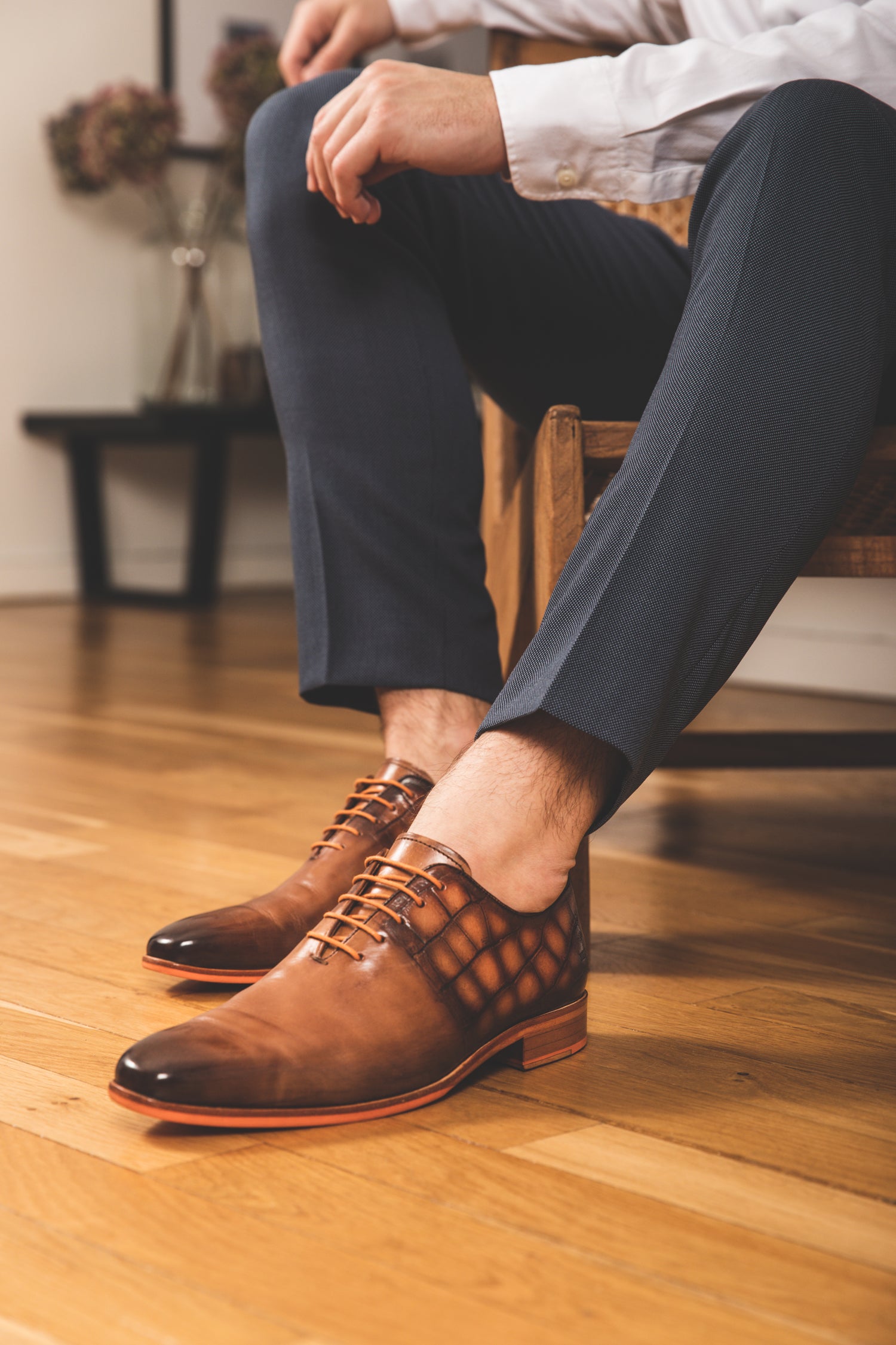 ASOS DESIGN brogue shoes in brown faux suede | ASOS