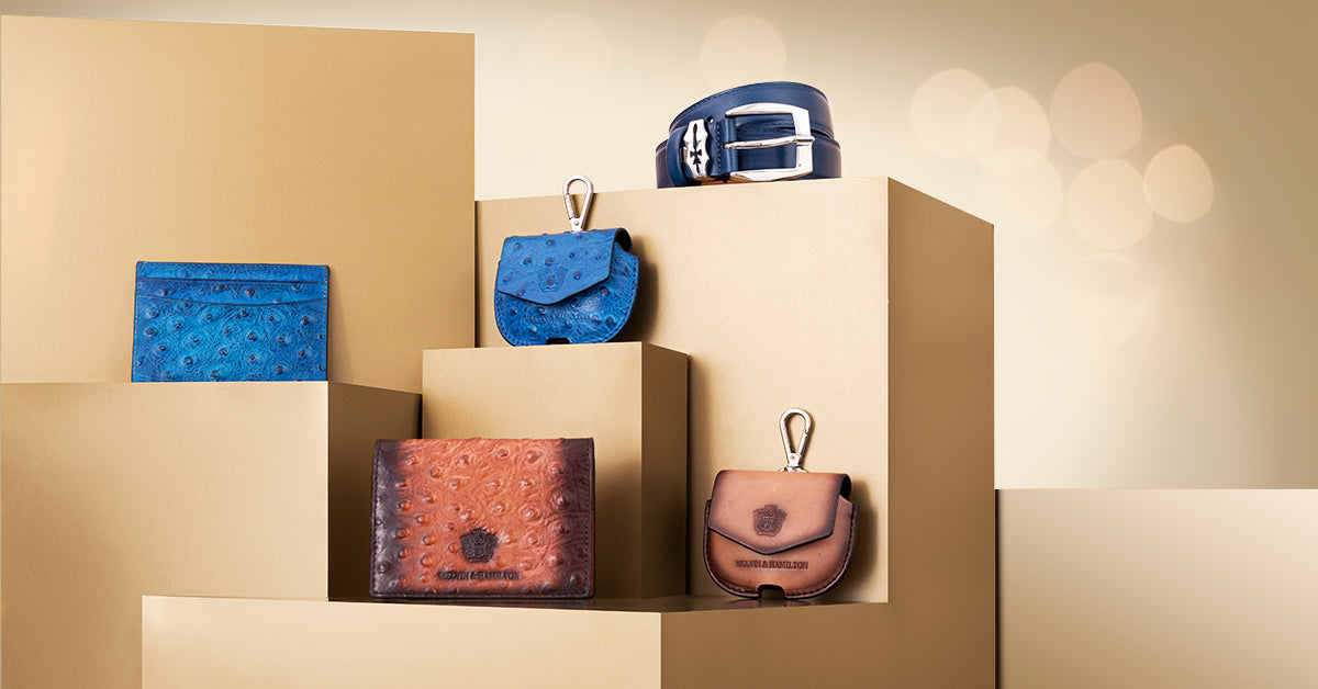 Fashionable leather accessories by Melvin & Hamilton