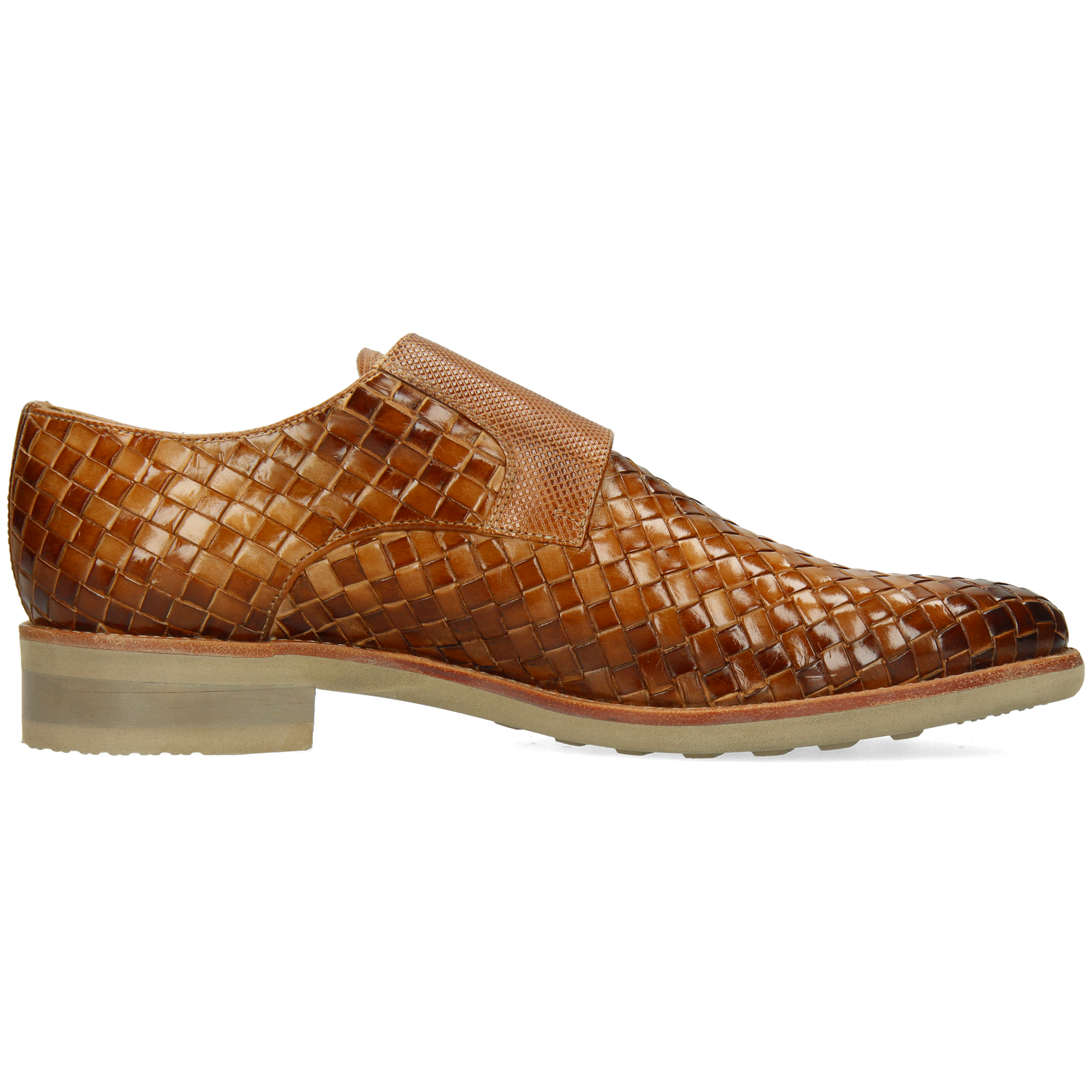 Woven outlet leather shoes