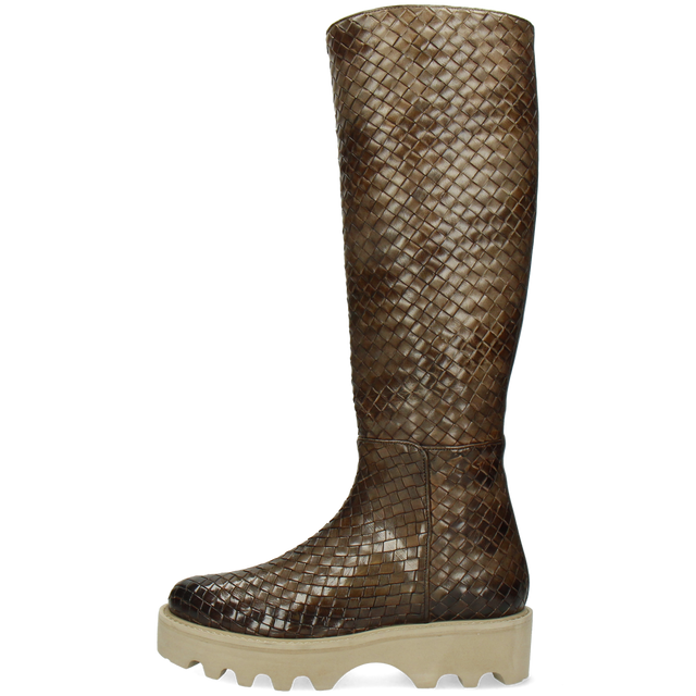 Melvin & Hamilton LEONIE - Botines con plataforma - milled seaweed/gris