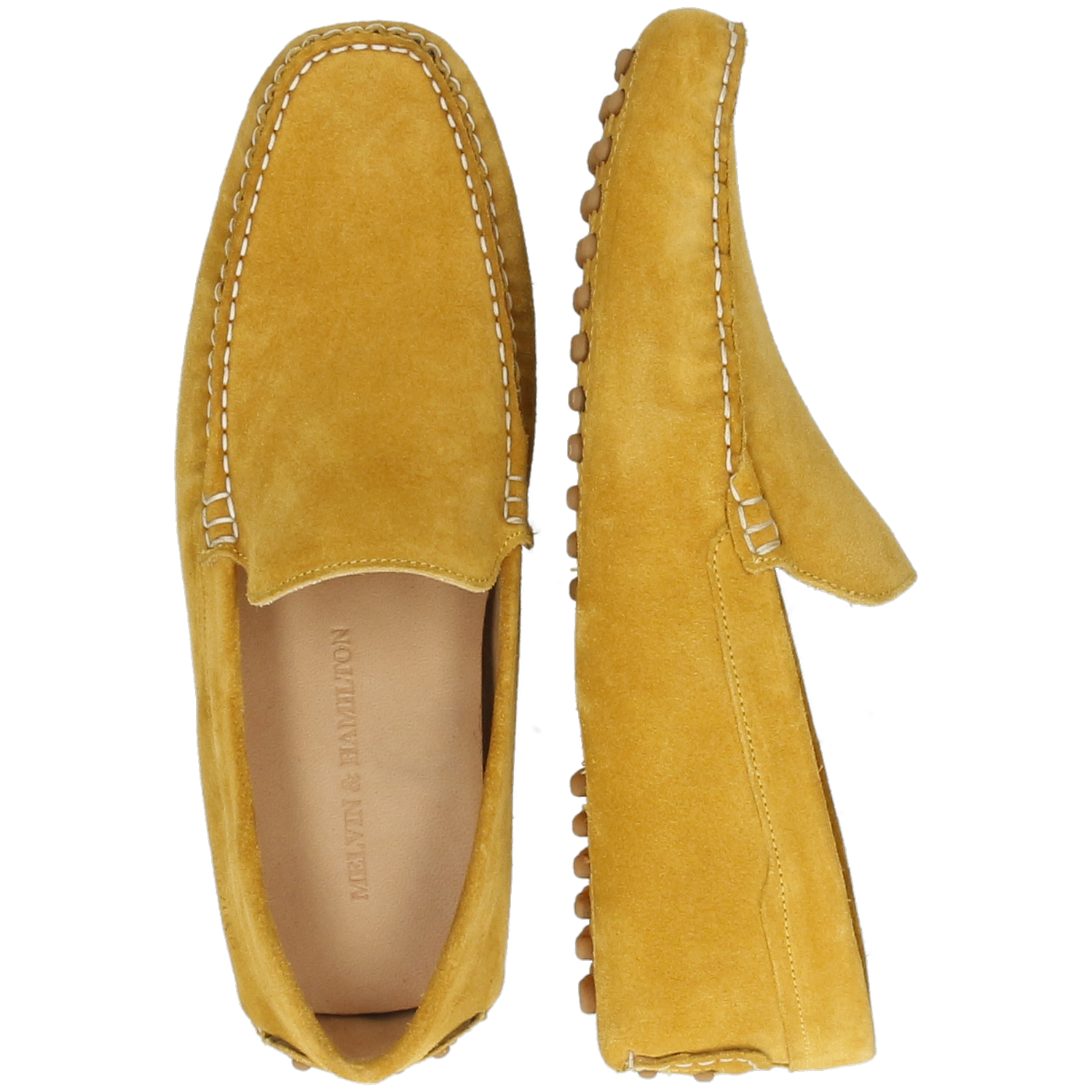 Mens yellow 2025 suede loafers