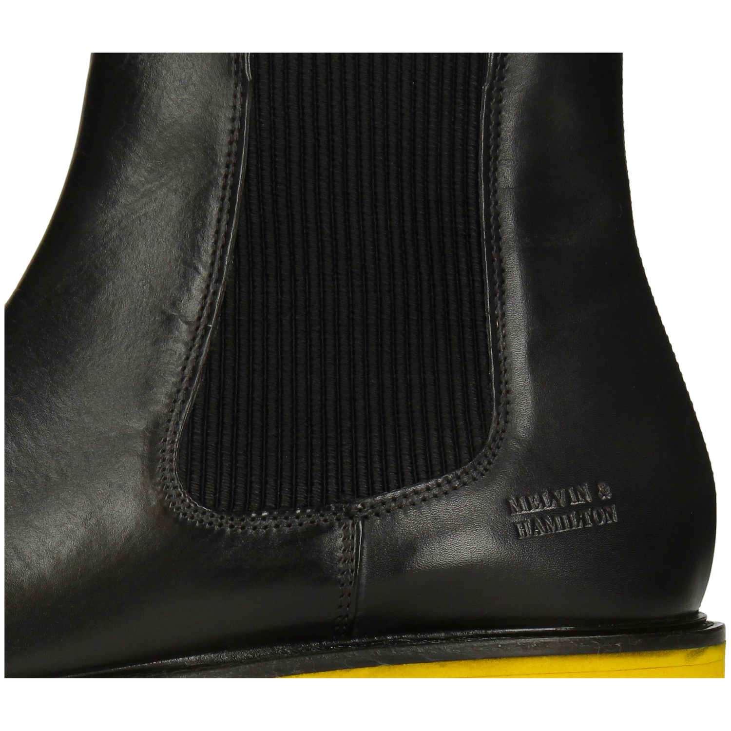 Dexter 2 Black Elastic Ribbed Black Yellow Melvin Hamilton