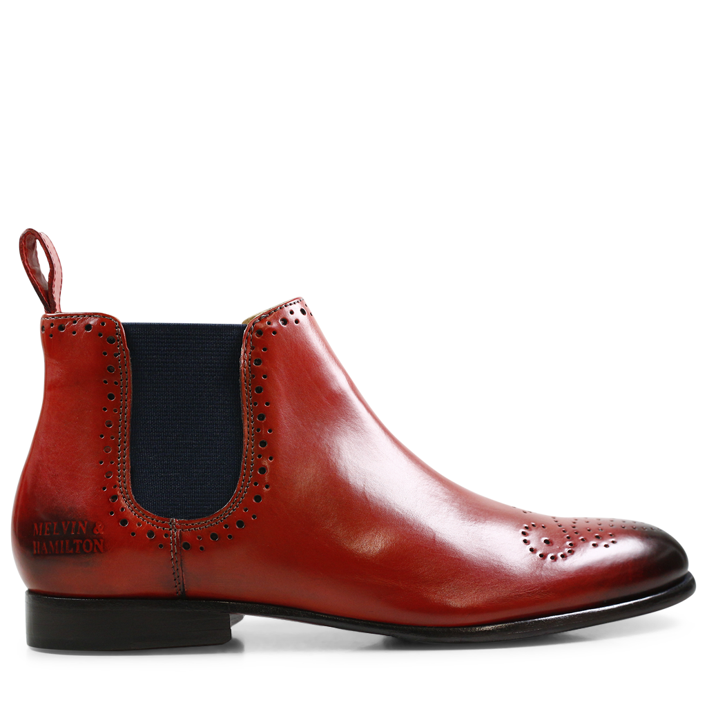 Sally 16 Rich Red Elastic Navy Melvin Hamilton