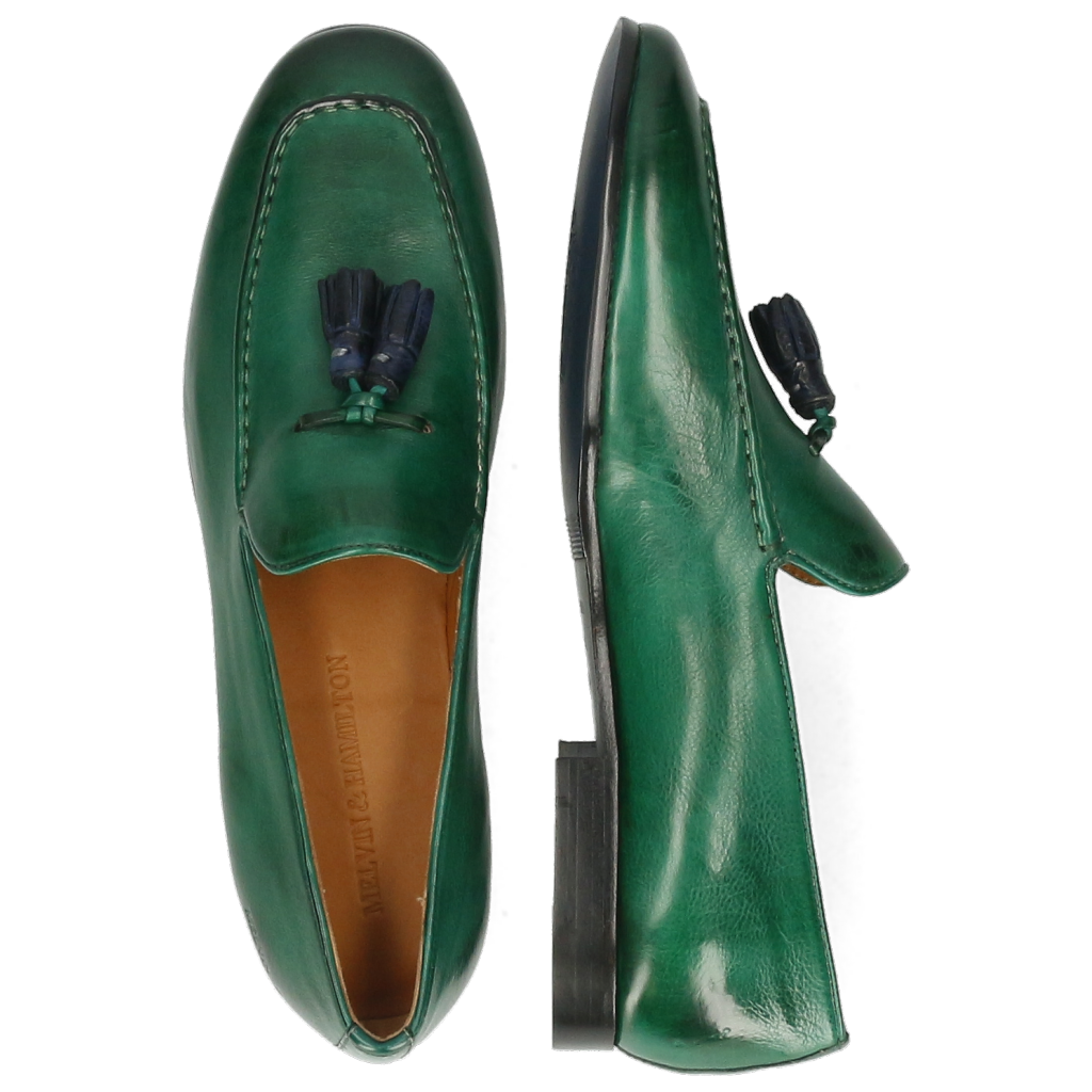 Loafer Uomo Clive 1 Di Melvin & Hamilton - In Pelle Con Suola In Cuoio, Fatto A Mano - Foto 8