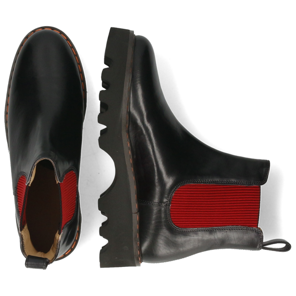 Chelsea boots with red elastic outlet